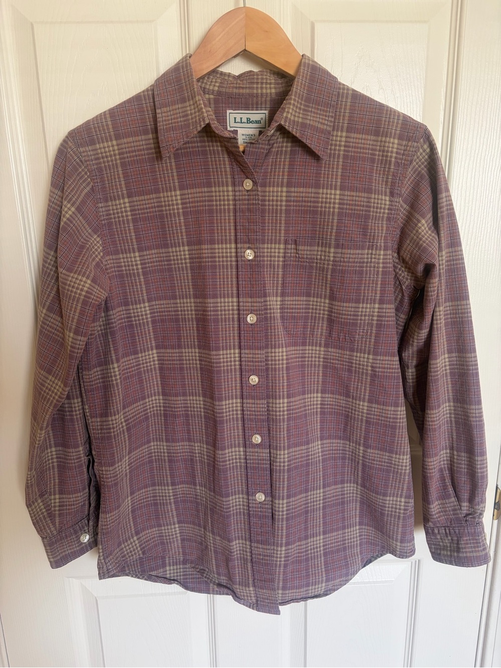 L.L. Bean Plaid Flannel Button-Up Shirt - Women’s Small Regular